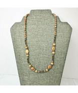 Premier Designs Necklace Brown Natural Colored Beads EUC - £22.69 GBP