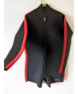 Fathom Seaflex Wetsuit Size L Large Scuba Diving Red Black Long Sleeve S... - $33.85