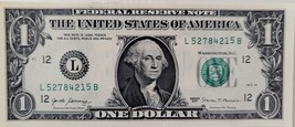 US$1 Fancy Serial Number 2017 Misaligned #5: 52784215 - $8.95