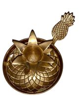 Vintage Solid Brass Pineapple Candle Holder Candlestick Made In India MC... - $18.98