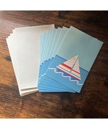 Vintage Hallmark Ambassador Sailboat Blank Inside 8 Cards Only 5 Envelopes - $9.75