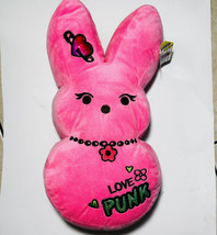 Emo Punk Peeps Easter Bunny Plush 15” Pink Peep Stuffed Animal - £29.57 GBP