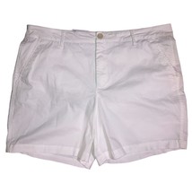 Croft &amp; Barrow Womens Size 18 Bright White Casual Mid Rise Shorts 6&quot; Inseam - $19.79