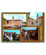 Vintage Royal Castle Zygmunt Old Town Houses Barbican Warsaw Poland Post... - $9.62 CAD