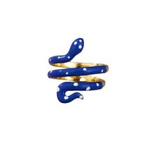 Colorful Enamel Snake Rings For Women Geometric Open Adjustable Finger R... - £19.61 GBP