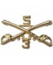 Army 5TH Cavalry 3RD Troop Crossed Sabers Gold Pin - $19.99