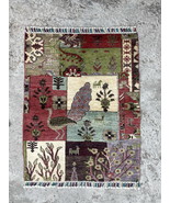 3x4 Hand Knotted Wool Patchwork Animal Print Forest Rug - $3,706.87 MXN