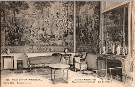 c1920 Paris France Fontainebleau Palace #559 Pope&#39;s Room Bed Heliotype Postcard - £7.95 GBP