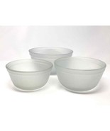 Vintage Anchor Hocking Clear Frosted Nesting Bowls - Set of 3 - $1,688.66 MXN