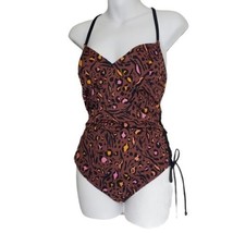 Beach Betty Slimming Animal Print Side Tie Lace Up One Piece Swimsuit WI... - $29.25