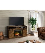 66&quot; Electric Fireplace TV Stand for 80&quot; TVs - Aged Whiskey Finish - $26,635.03 MXN