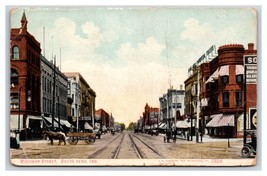Michigan Street View South Bend Indiana IN 1910 DB Postcard R18 - £5.49 GBP