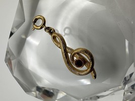Vintage Gold Music Note Bracelet Charm 3.7cm - $9.50