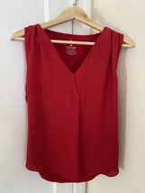 NY &amp; Co Womens Flowy Top Sz S Red Sleeveless - £10.90 GBP