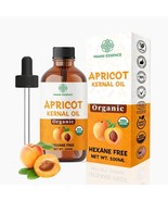 100ML LARGE ORGANIC APRICOT KERNEL OIL 100% PURE AND NATURAL NON GMO MAD... - $339.94 MXN