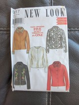 New Look 6017 Sewing Pattern Jacket And Collar Sizes A 6-8-10-12-14-16 18 Pieces - £7.42 GBP