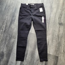 New Levi Strauss Women&#39;s Mid Rise Skinny Black Soft Stretch Jeans Sz 14M... - $19.79