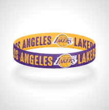 Reversible Los Angeles Lakers Bracelet Wristband LA Lakers Laker Nation  - £9.52 GBP+