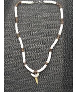 Shark Tooth Beaded Novelty Necklace - $8.90