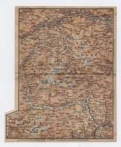 1903 ORIGINAL ANTIQUE MAP OF STUBAI ÖTZTAL ALPS MERAN BOLZANO ITALY AUSTRIA - £19.78 GBP