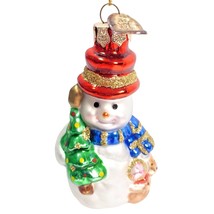 Thomas Pacconi Museum Series Snowman Christmas Tree Bag Dog Gifts Glass Ornament - £10.11 GBP