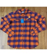 CLEMSON TIGERS COLUMBIA FLANNEL SHIRT- ADULT EXTRA LARGE-NWT RETAIL $65 - £31.78 GBP