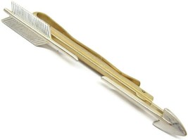 Hickok Arrow Tie Bar Gold and Silver Tone Vintage - $33.65