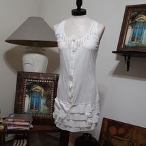 Womens White Dress Tshirt halter Summer MONORENO med - $45.00