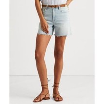 Lauren Ralph Lauren High Rise Frayed Hem Denim Shorts, Size 8 - £38.79 GBP