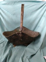 Vintage Large Brass Planter Flower Pot Basket Handle Original Patina Far... - £46.01 GBP