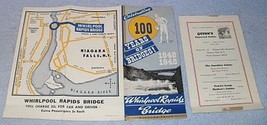 Vintage 1948 Niagara Falls New York Whirlpool Rapids Bridge Map  - £7.95 GBP