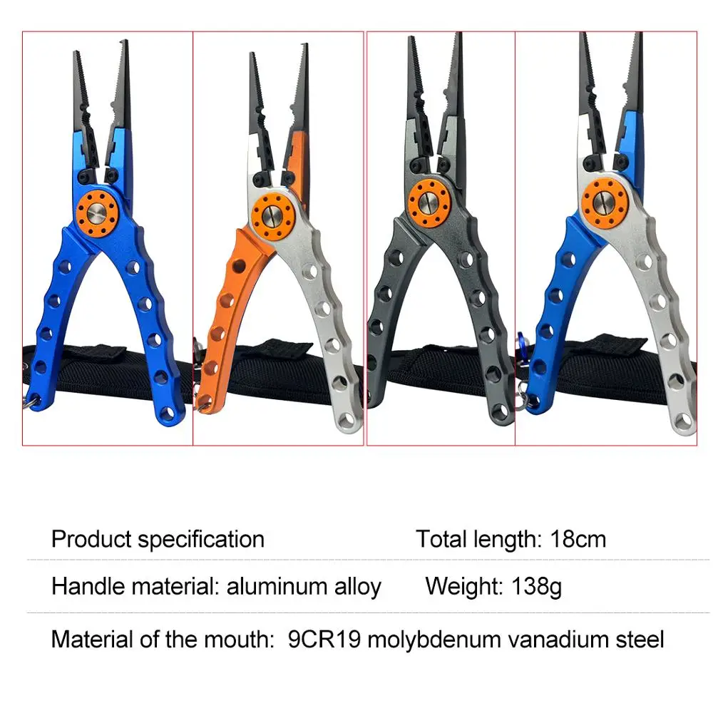 Sporting Fishing Pliers Fishing Tools Line Cutter Multifunctional Knot Aluminum  - £35.97 GBP