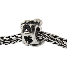 Authentic Trollbeads Sterling Silver 11144H Letter Bead H, Silver - £10.28 GBP