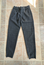 Club Monaco Charcoal check Wool Trouser Jogger Pants  Women Size XS/T - £70.17 GBP