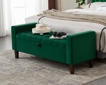 Velvet Storage Bench For Bedroom End Of Bed, Living Room, Dining Room, J... - $282.93