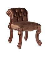 Vendome Vanity Stool, Fabric &amp; Cherry Finish - $8,983.18 MXN