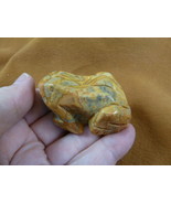 (Y-FRO-750) Mexican lace Agate FROG frogs gem stone gemstone CARVING fig... - £13.80 GBP