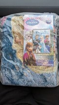 Disney Frozen Elsa Woven Tapestry Throw Blanket 48" x 60'' Frozen Fun Anna - $31.57