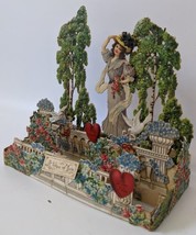 Victorian Antique Vintage Germany Diecut Fold-out Garden Scene VALENTINES Card - £355.92 GBP