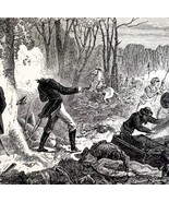 Ulysses Grant Shiloh Death Of Carson Woodcut 1868 Civil War Victorian DWAA4 - £31.46 GBP