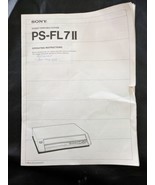 Sony Stereo Turntable PS-FL7II Manual Operating Instructions - $44.36 CAD