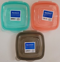 Translucent Lunch Sandwich Salad Containers for Adults Teens, Select Color - £2.75 GBP