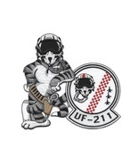 Tomcat Standing VF-211 Checkmates Embroidered 5 Inch Navy Patch - $22.99