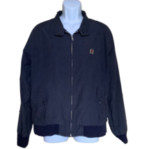 Vintage Tommy Hilfiger Navy Casual Jacket Crest Logo Full Zip Navy Mens ... - $589.24 MXN