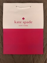 Kate SPADE Shopping Paper Gift Bags - Pink &amp; White 10&quot; x 8&quot; x 4.5&quot; - £3.15 GBP