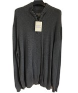 NWT Merona Mens Charcoal Gray Quarter zip sweater SIZE XXL - $26.60