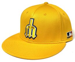 Seattle Mariners MLB OC Trident Throwback Q3 Yellow Hat Cap Men&#39;s Adjust... - $37.82 CAD