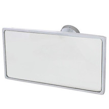 Interior Rectangle Square Chrome Rear View Glass Windshield Mirror Glue ... - £33.65 GBP
