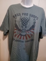 Bass Pro Shops An American Tradition T Shirt Size L Large SOME SMALL STAINS - $9.89