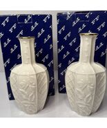 Pair Fitz And Floyd Botanical Collection 6” Trellis Porcelain Ivory Gold... - $35.49 CAD